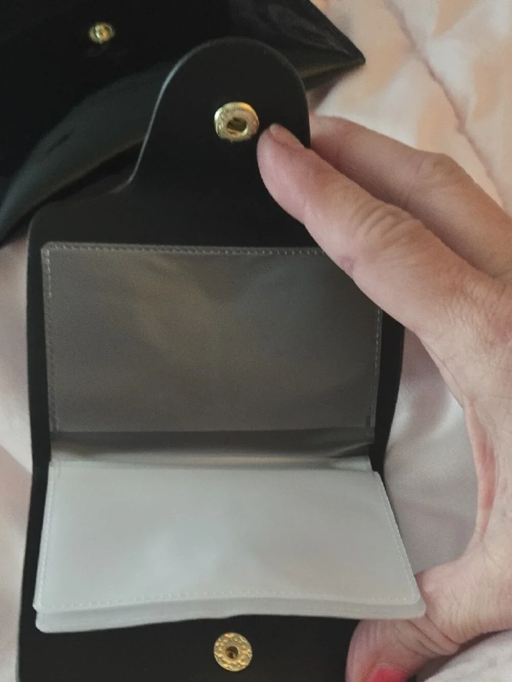 Black Patent Leather Phone Accessory Pouches - Unbranded
